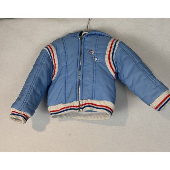 Vintage A Tiny Tots Original Baby Blue sz 12m Puffy Winter Coat - Picture 1 of 4